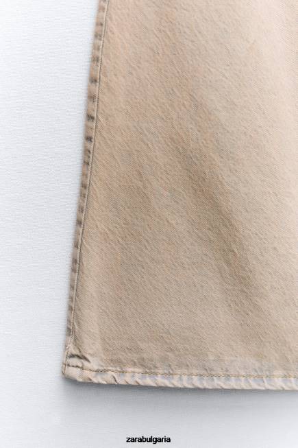 Zara облекло 66FT508 Жени z1975 пребоядисани дънки палацо розово