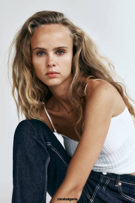 Zara облекло 66FT524 Жени trf високи дънки за печка тъмно индиго