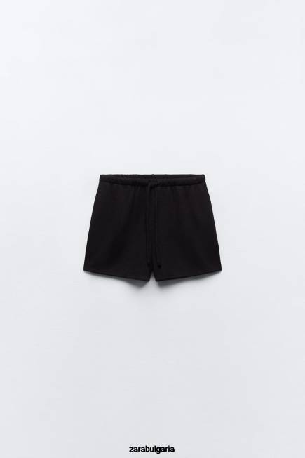 Zara облекло 66FT606 Жени плетени шорти черен