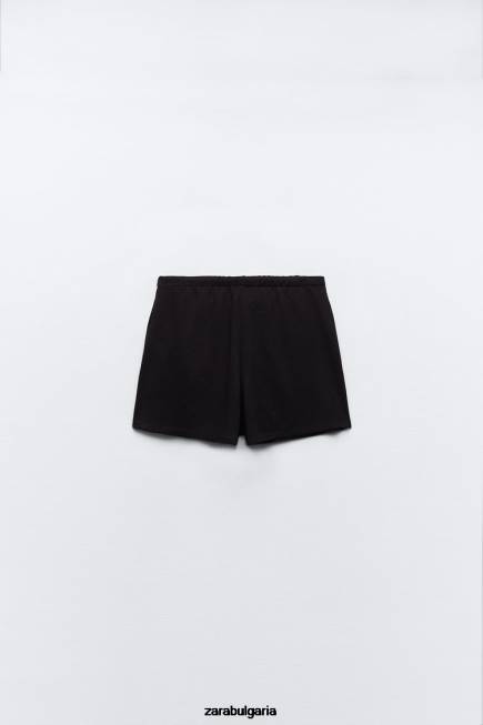 Zara облекло 66FT606 Жени плетени шорти черен