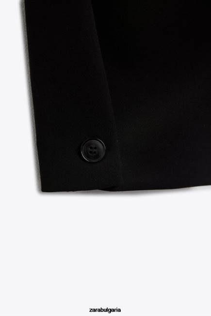 Zara облекло 66FT874 Жени плисирани стеснени панталони черен