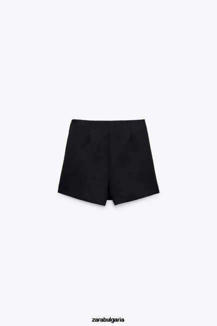 Zara облекло 66FT567 Жени обвийте предния капак черен