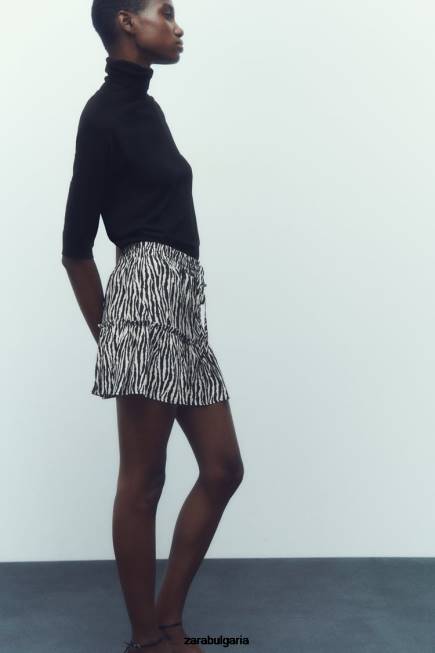 Zara облекло 66FT605 Жени печатни скорти зебра
