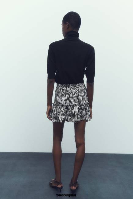 Zara облекло 66FT605 Жени печатни скорти зебра