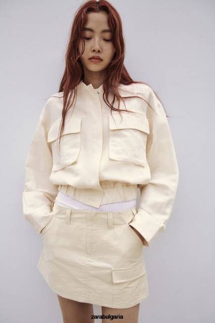 Zara облекло 66FT614 Жени джобна обувка бежово