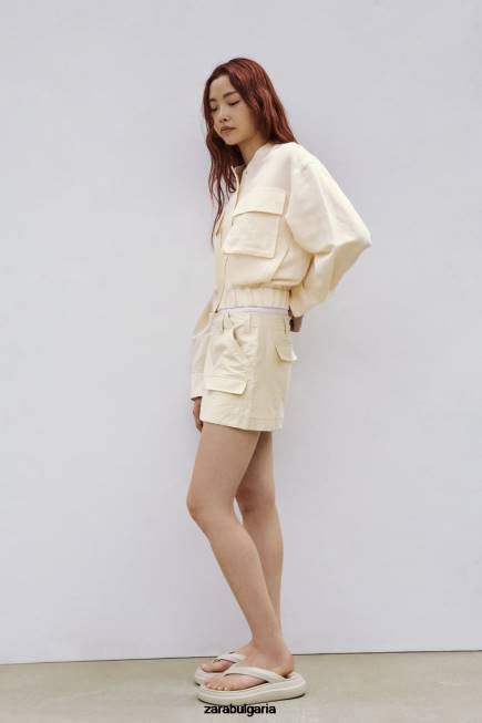 Zara облекло 66FT614 Жени джобна обувка бежово