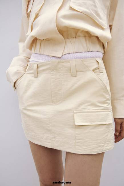 Zara облекло 66FT614 Жени джобна обувка бежово