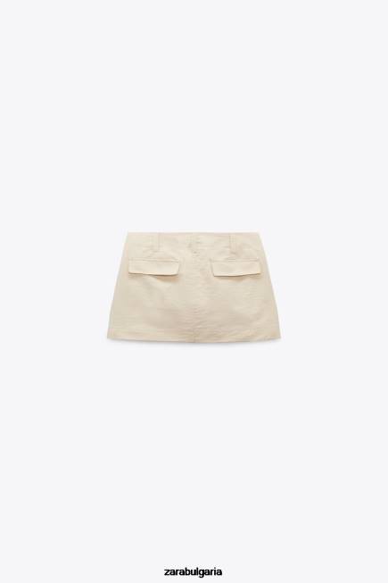 Zara облекло 66FT614 Жени джобна обувка бежово