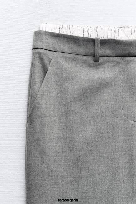 Zara облекло 66FT630 Жени смесена боксерска пола сиво