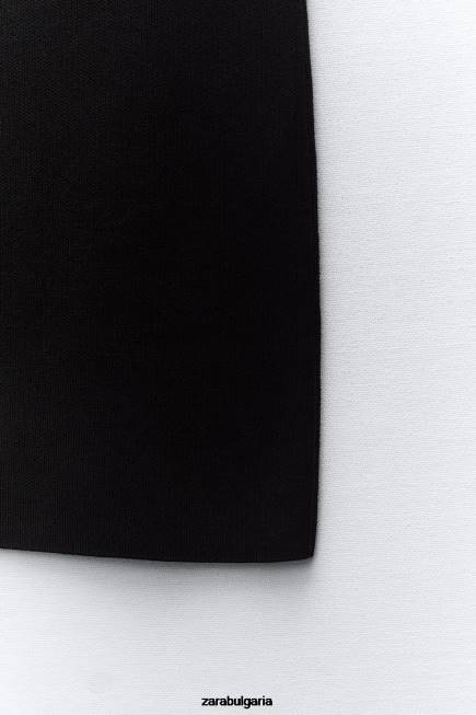 Zara облекло 66FT644 Жени плетена миди пола черен