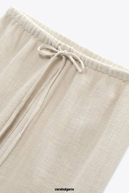 Zara облекло 66FT708 Жени рустик текстурирана пола пясък