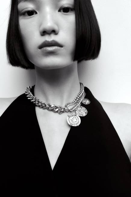 Zara аксесоари 66FT764 Жени огърлица с монети сребро