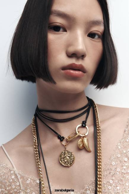 Zara аксесоари 66FT765 Жени пакет огърлици с монети златист