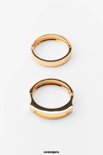 Zara аксесоари 66FT766 Жени пакет от твърди гривни златист