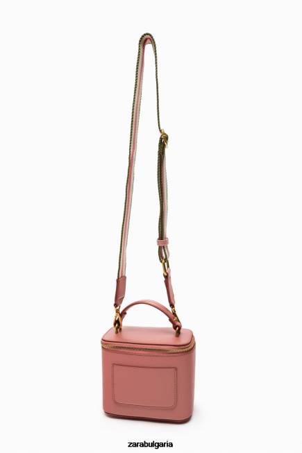 Zara аксесоари 66FT741 Жени структурирана чанта през рамо розово