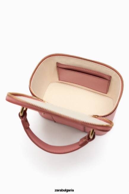 Zara аксесоари 66FT741 Жени структурирана чанта през рамо розово