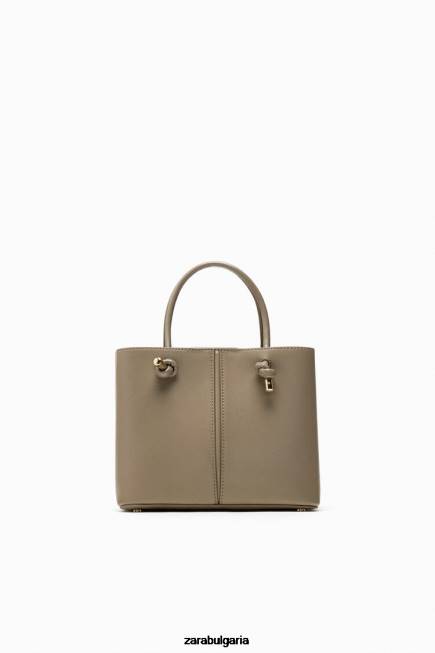 Zara аксесоари 66FT742 Жени мини градска чанта сиво
