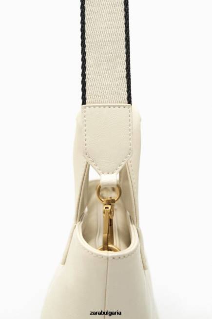 Zara аксесоари 66FT744 Жени мини шопър екрю