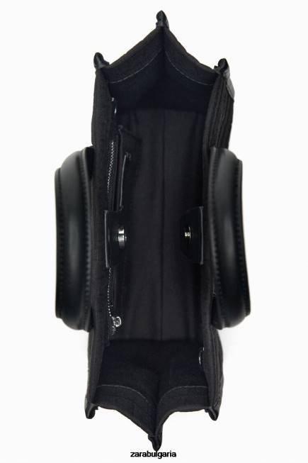 Zara аксесоари 66FT750 Жени макет крокодилна мини чанта черен