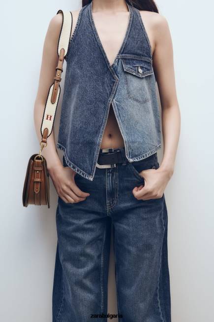 Zara аксесоари 66FT752 Жени чанта за през тялото с горни шевове оригинален