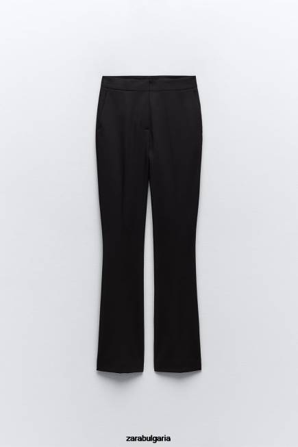Zara облекло 66FT880 Жени разширен панталон с пълна дължина черен