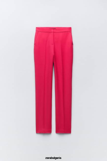 Zara облекло 66FT901 Жени прав панталон фуксия