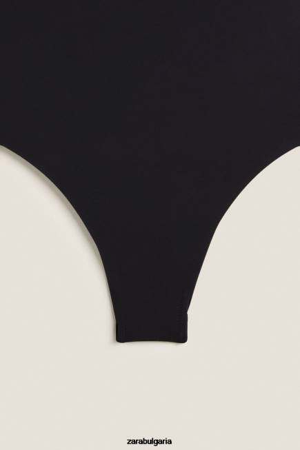 Zara облекло 66FT1823 Жени бански с отворен гръб черен