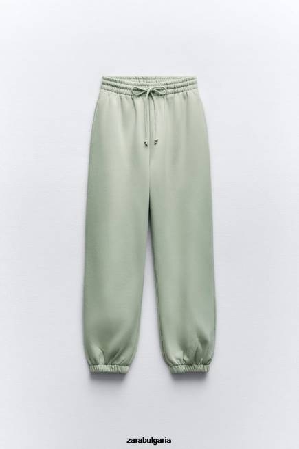 Zara облекло 66FT944 Жени основни панталони за джогинг морско зелено
