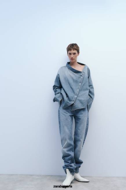 Zara обувки 66FT730 Жени ботуши с котешки ток бяло