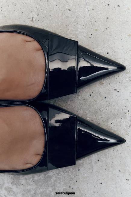 Zara обувки 66FT735 Жени обувки с гръб на ток черен