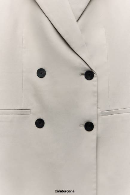 Zara облекло 66FT187 Жени увийте жилетка пясък