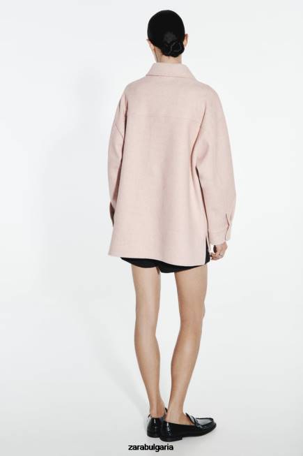 Zara облекло 66FT13 Жени мека тениска розово