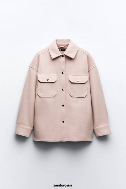 Zara облекло 66FT13 Жени мека тениска розово