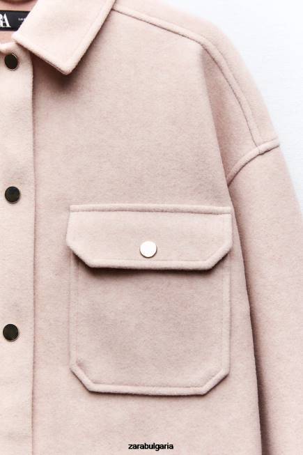 Zara облекло 66FT13 Жени мека тениска розово