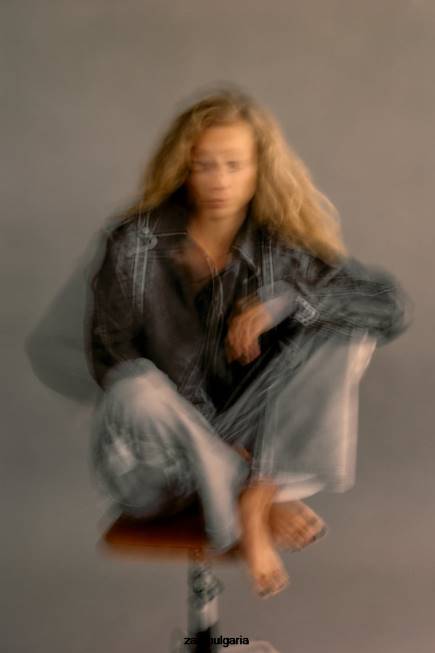 Zara облекло 66FT18 Жени мотористко яке от изкуствена кожа сиво