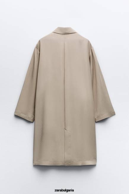Zara облекло 66FT37 Жени развяващ се тренчкот норка