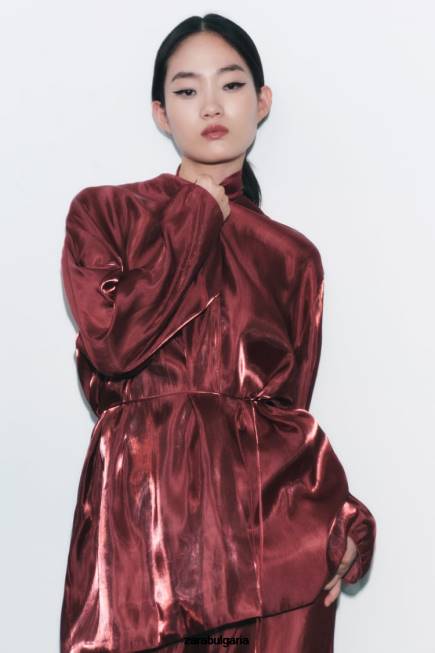 Zara облекло 66FT52 Жени увийте кимоно тухла