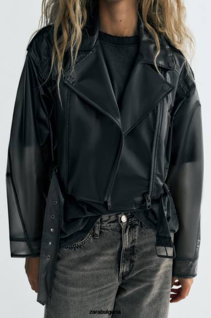Zara облекло 66FT94 Жени прозрачно яке оригинален