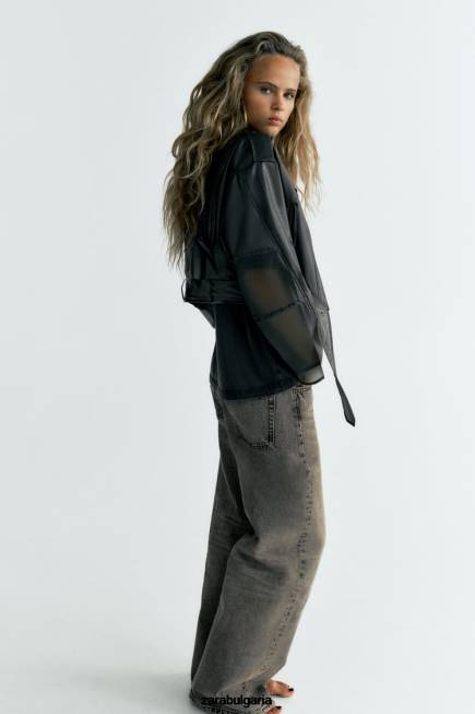 Zara облекло 66FT94 Жени прозрачно яке оригинален