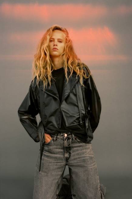 Zara облекло 66FT94 Жени прозрачно яке оригинален