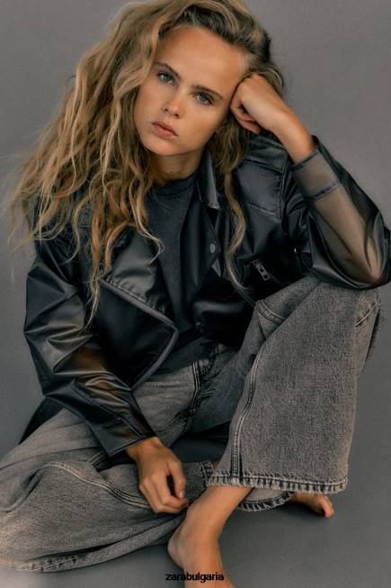 Zara облекло 66FT94 Жени прозрачно яке оригинален