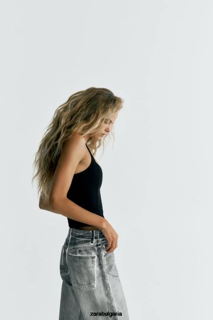 Zara облекло 66FT263 Жени разтегливо горнище черен