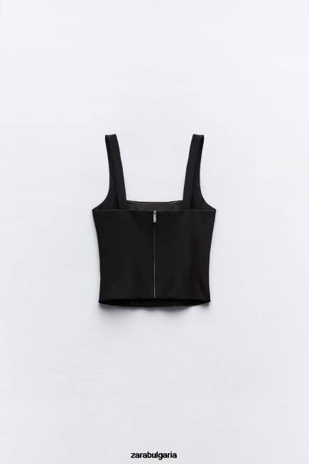 Zara облекло 66FT263 Жени разтегливо горнище черен