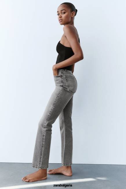 Zara облекло 66FT276 Жени увийте плетена горна част черен