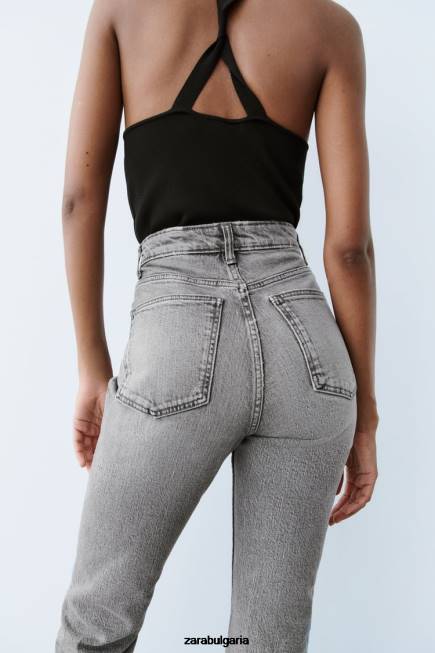 Zara облекло 66FT276 Жени увийте плетена горна част черен