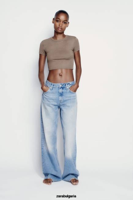 Zara облекло 66FT285 Жени горнище без презрамки норка