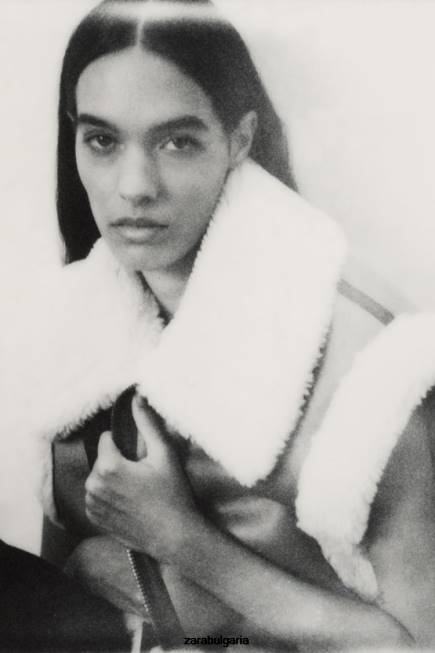 Zara облекло 66FT190 Жени Жилетка с две лица колекция zw кафяво/сива