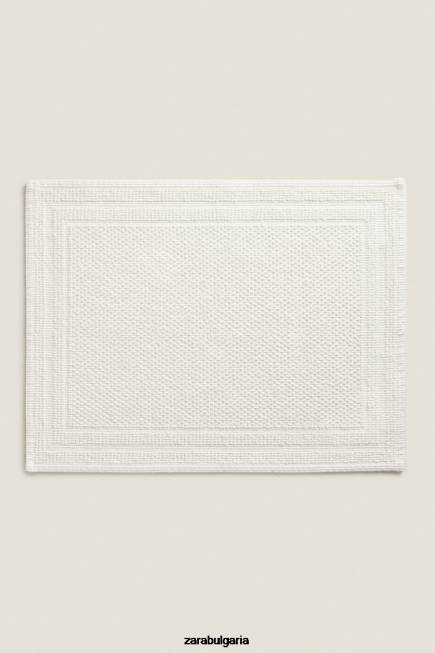 Zara аксесоари 66FT1701 унисекс памучна постелка за баня слонова кост