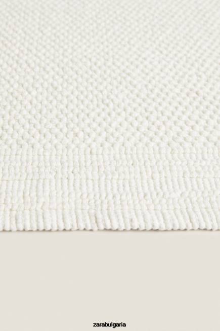 Zara аксесоари 66FT1701 унисекс памучна постелка за баня слонова кост