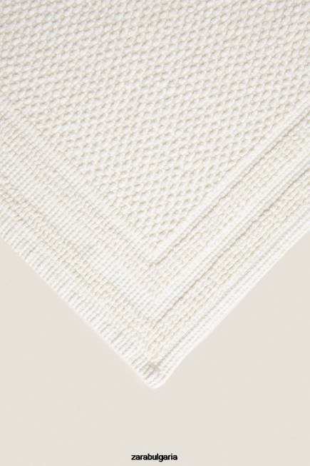 Zara аксесоари 66FT1701 унисекс памучна постелка за баня слонова кост